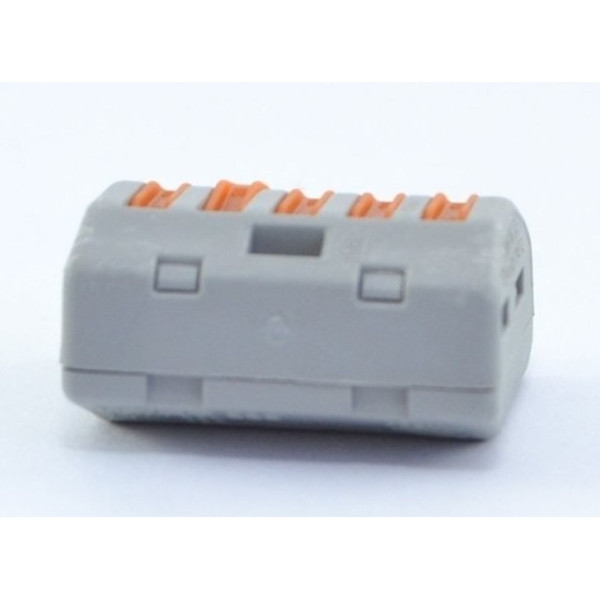 Клема на 5 проводів WAGO 222-415 з натискними важелями - фото №5