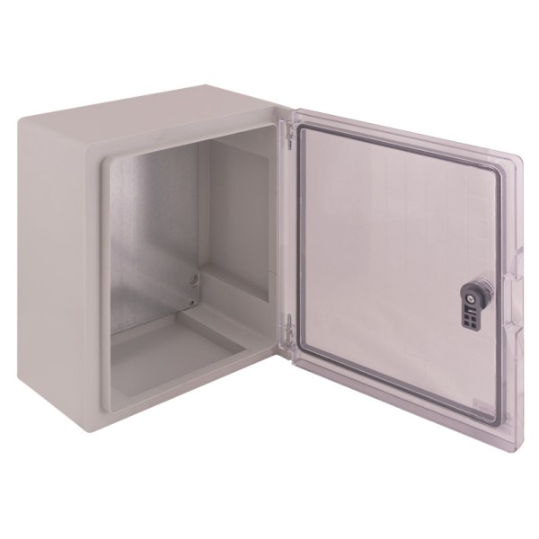Ударопрочный корпус E.Next e.plbox.300.350.165.tr из АБС-пластика 300х350х165 IP65 с прозрачной дверцей (CP5031) - фото №1