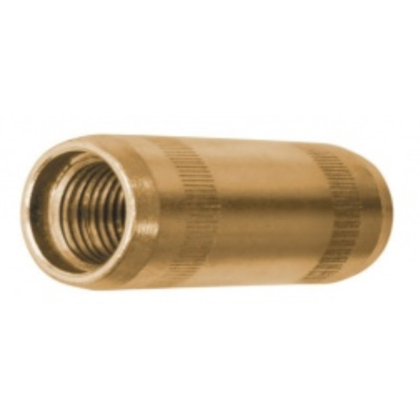 Латунна сполучна муфта DKC NE1308 для різьбових стрижнів заземлення М14,2