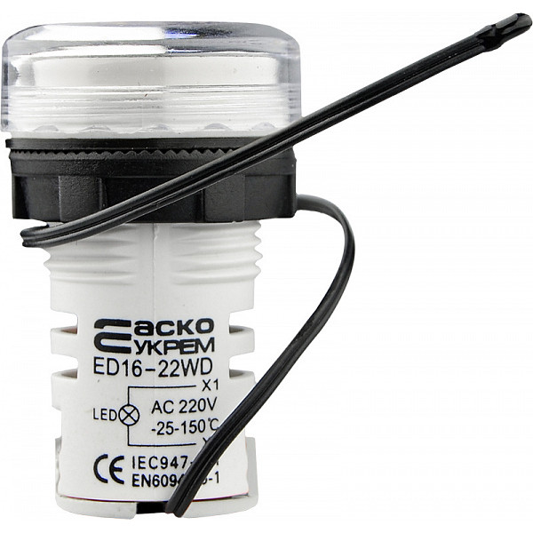 Цифровий вимірювач температури Аско-Укрем ED16-22WD -25°С-150°C білий (A0190010042) - фото №2