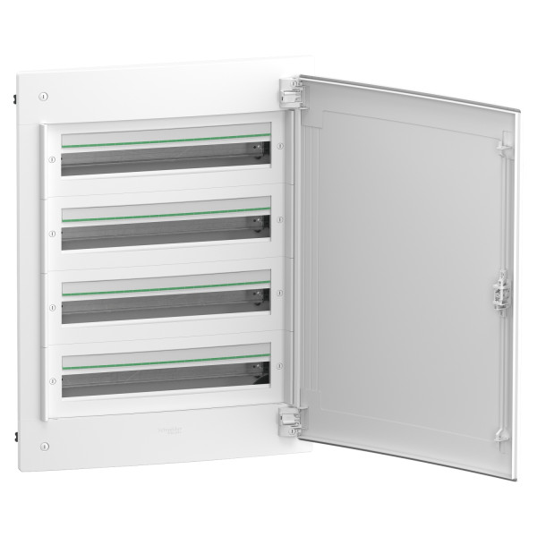 Встраиваемый щит Schneider Electric PrismaSeT XS LVSXN424 4 ряда 96М белые двери - фото №1