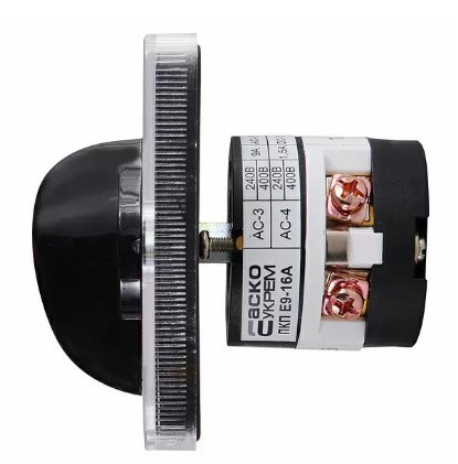 Пакетный переключатель Аско-Укрем ПКП Е9 1.822 A0110010001 (1-0 2 полюса) - фото №1