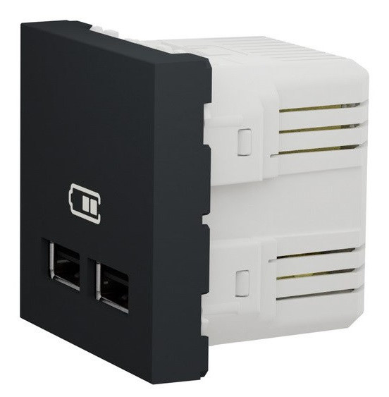 Двойная USB розетка Schneider Electric NU341854 2.1А 2М (антрацит) - фото №4
