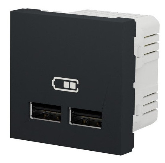 Двойная USB розетка Schneider Electric NU341854 2.1А 2М (антрацит) - фото №5