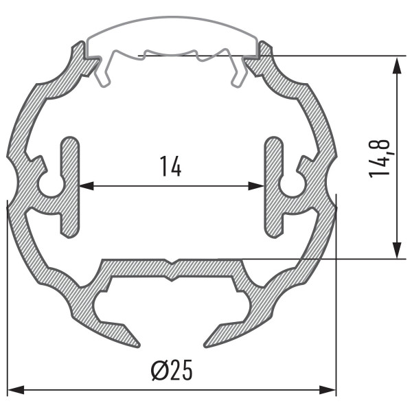 Профіль для світлодіодної стрічки Lumines COSMO срібло - фото №1