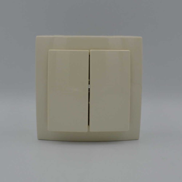 Выключатель Nilson Themis кремовый 2кл ( 26121003 ) - фото №1