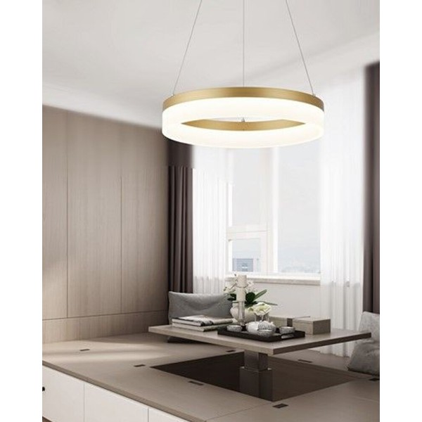 Люстра Reality 330601-09 Cornelia Led 1x24W 4000K 1920Lm IP20 Золотая - фото №2