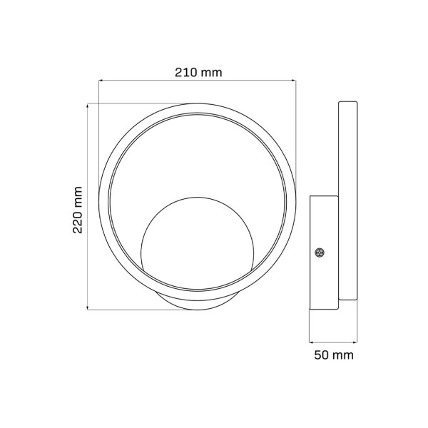 Бра, настенный светильник Goldlux 328441 Roman LED 1x11.5W 4000K 700Lm IP20 Черный - фото №2