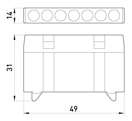 Нулевая шина E.Next e.bsi.pro.1.7 на DIN-рейке зеленая (p0650017) - фото №5