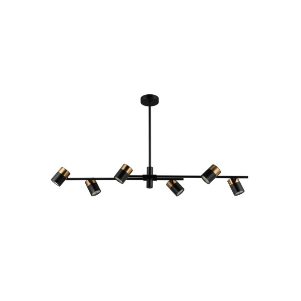 Люстра Italux PND-58892-6-BK-BRO Elice GU10 6x35W IP20 чорна