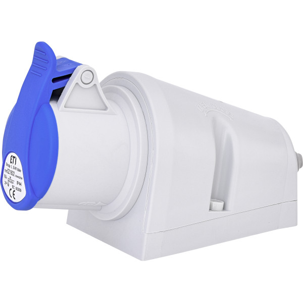 Настенный силовой разъем ETI 004482034 EZ-1632 IP44 (16A 230V 2P+PE)