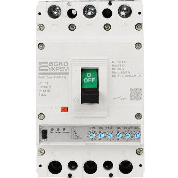 Силовий автоматичний вимикач Аско-Укрем UTrust 125M/32А 3P (A0010260001) - фото №2