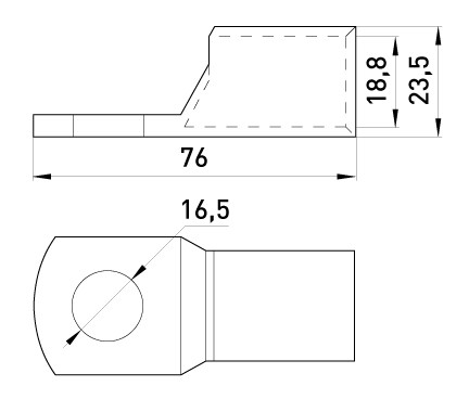 Медный кабельный наконечник E.Next е.end.stand.sc.185 (s040010) - фото №1
