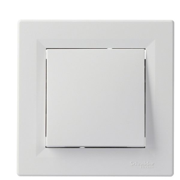 Выключатель кнопочный белый Asfora, EPH0700121