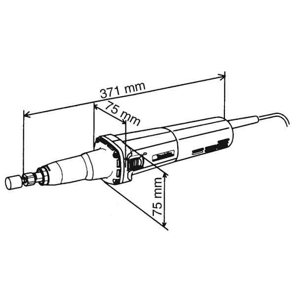 Пряма шліфувальна машина Makita GD0810C 750Вт - фото №1