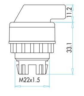 Переключатель EMAS B100SL21Y 0-1 без фиксации (1НО) зеленый - фото №1