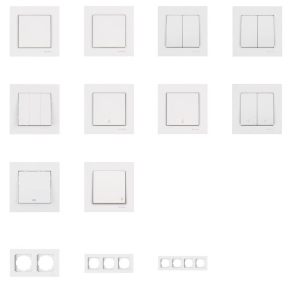 Вимикач Nilson Moda білий 1кл прохідний ( 21112007 ) - фото №7