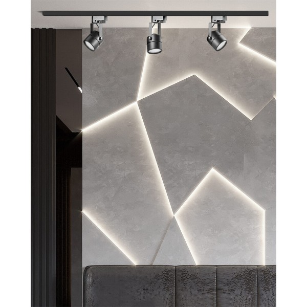 Комплект трековых светильников Goldlux 327345 Praga 1м GU10 3x10W IP20 1-фазный черный - фото №1