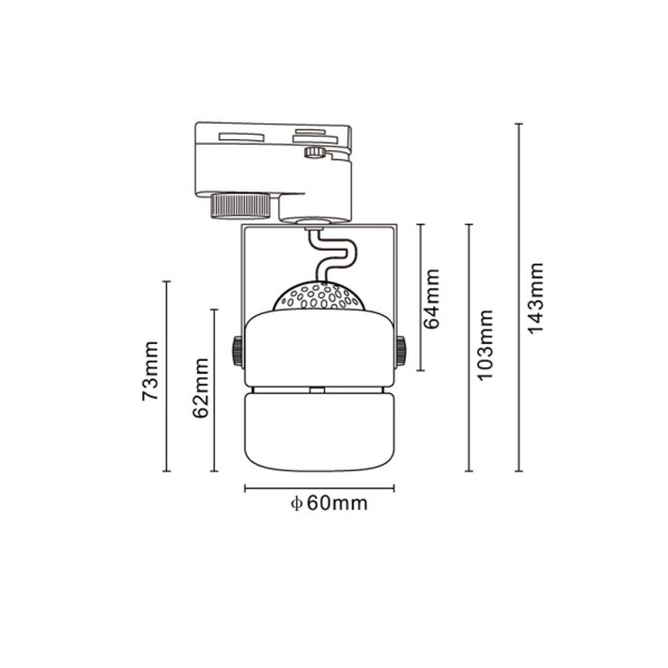 Комплект трековых светильников Goldlux 327345 Praga 1м GU10 3x10W IP20 1-фазный черный - фото №3