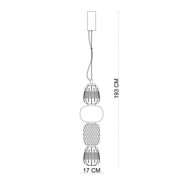 Підвісний світильник, люстра Italux PND-98374-32W-CH Eris LED 1x32W 3000K 4448Lm IP20 хром - фото №2