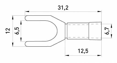Вилочный наконечник E.Next e.terminal.stand.sv.5,5.6.black 4-6 кв.мм черный (s2036045) - фото №1