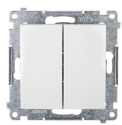 Двокнопковий вимикач Kontakt Simon Simon 54 Premium DW5.01/11 (білий)