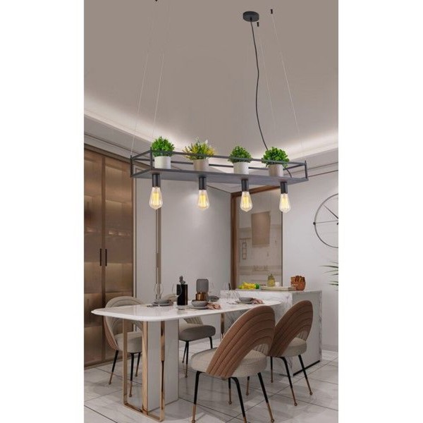 Подвесной светильник Reality 340601-30 Fiore E27 4x40W IP20 Bl - фото №2