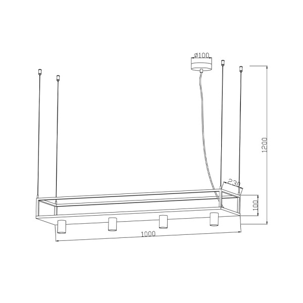 Подвесной светильник Reality 340601-30 Fiore E27 4x40W IP20 Bl - фото №3
