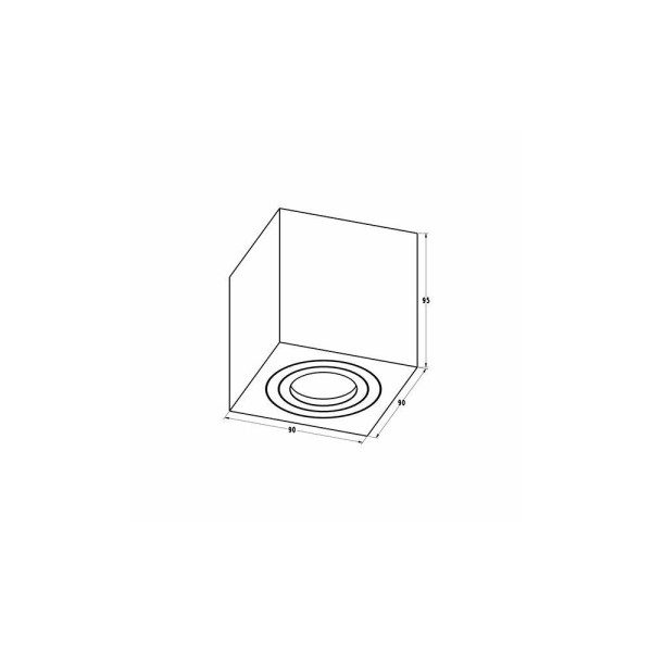 Точковий світильник Zuma Line 5905316608733 Quardip GU10 1x50W IP44 - фото №1