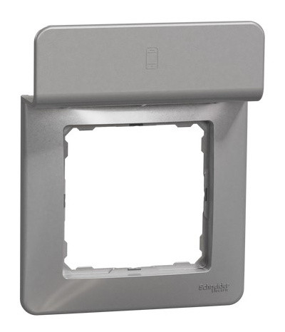 Рамка Schneider Electric Sedna Design с подставкой для мобильного алюминий SDD313809