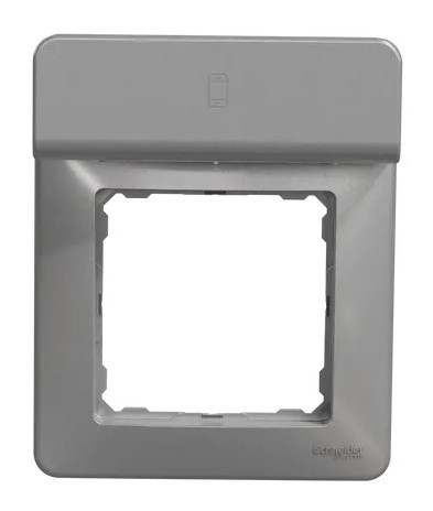 Рамка Schneider Electric Sedna Design с подставкой для мобильного алюминий SDD313809 - фото №4