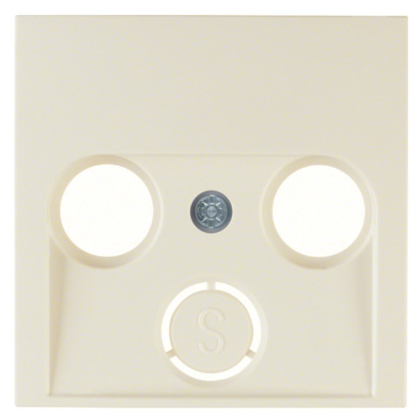 Накладка для антеної розетки 2/3 отвори, біла Berker S.1