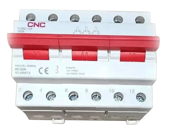 Модульный переключатель нагрузки CNC YCBZ-125 3P 100A 1-0-2 240/415В (Б00045974)