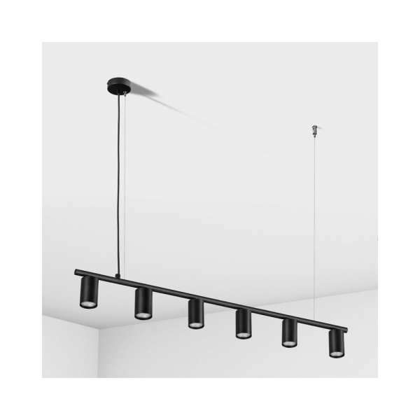 Люстра підвісна над столом, барною стійкою Imperium Light 7496110.05.05 Dovbush GU10 6x65W IP20 Чорна