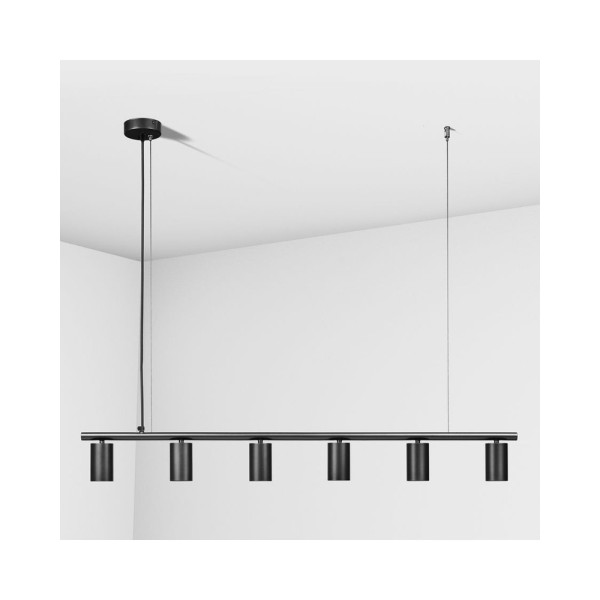 Люстра підвісна над столом, барною стійкою Imperium Light 7496110.05.05 Dovbush GU10 6x65W IP20 Чорна - фото №2