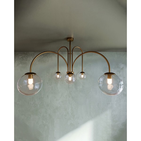 Люстра Pikart 38399-2 Celesta E27+G9 6x60W IP20 латунна - фото №3