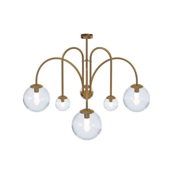 Люстра Pikart 38399-2 Celesta E27+G9 6x60W IP20 латунна - фото №4