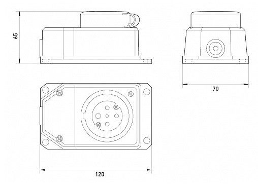 Силовой разъем E.Next e.socket.rubber.072.32 - фото №1