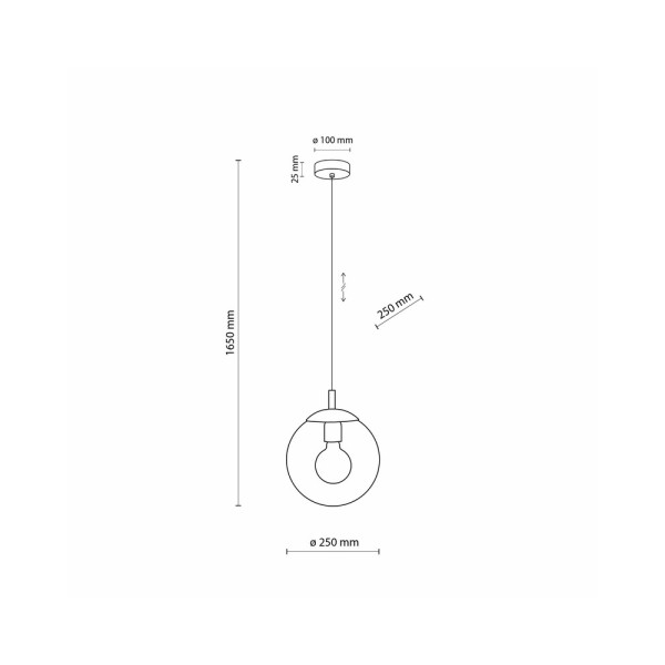 Подвесной светильник, люстра Tk Lighting 3266 Esme E27 1x15W IP20 Черный - фото №2