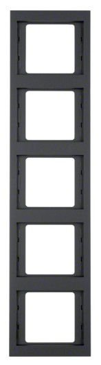 Рамка 5-місна, вертикальна, антрацит Berker K.1