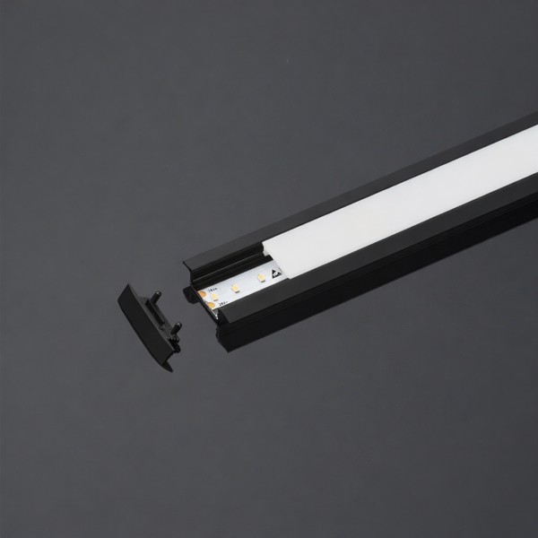 LED-профіль врізний анодований чорний COLORS 2,5 метра (LE2507_2,5(black))