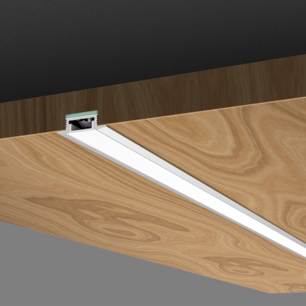 LED-профіль врізний анодований чорний COLORS 2,5 метра (LE2507_2,5(black)) - фото №2