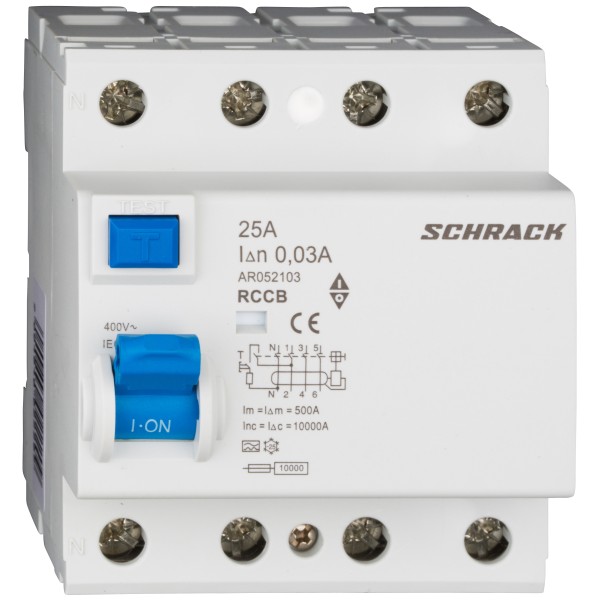 ПЗВ Schrack AR052103 10кА 25А 30мА 3P+N тип A