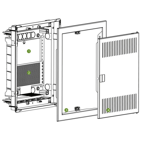 Мультимедійний ящик NOARK PMF-MM 24м 2 ряди (107265) - фото №1