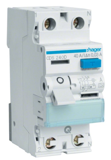 ПЗВ Hager CDS240D QC 2P 40A 30мА A