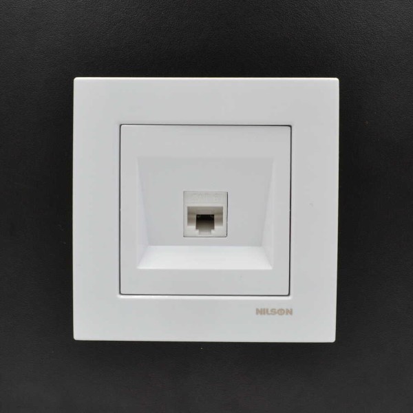 Розетка Nilson Moda біла комп'ютерна CAT6e RJ45 ( 21112045 ) - фото №3
