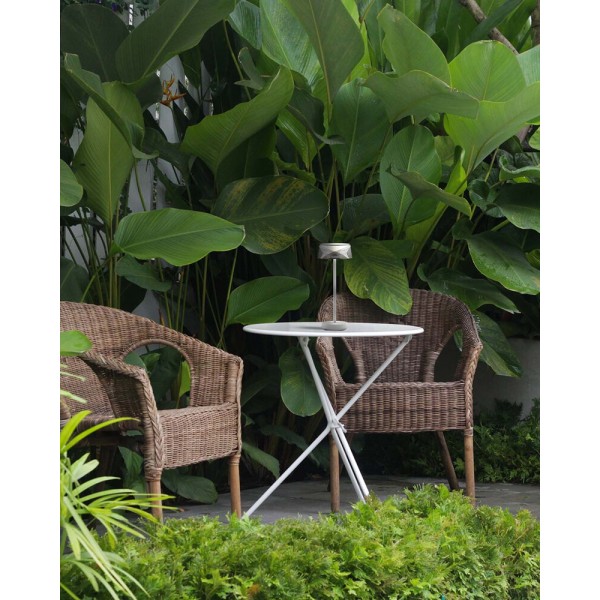 Светильник уличный портативный Goldlux 329882 Casablanca LED 1x3.4W 2700K 270Lm IP44 белый - фото №1