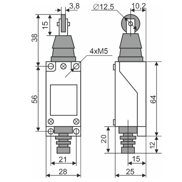 Конечный выключатель Promfactor FLS15M8122P65 - фото №2