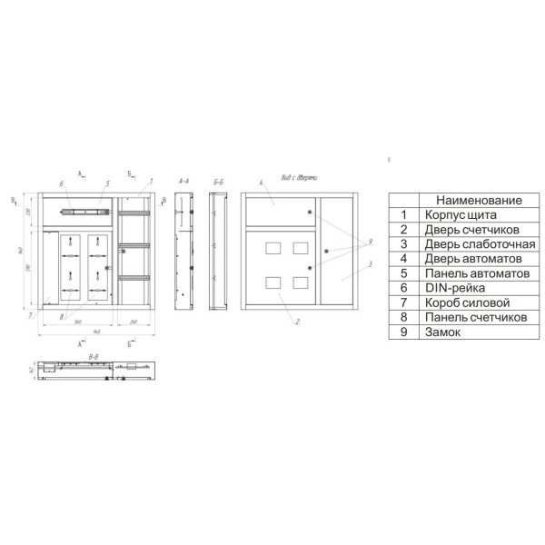 Поверховий розподільний щит ЩЕ-4ст 01Н - фото №3