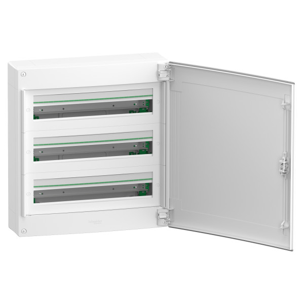 Навесной щит Schneider Electric PrismaSeT XS LVSXQ324 3 ряда 72М белые двери - фото №1